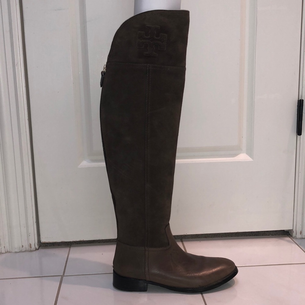 Tory Burch over the knee riding boots suede size 9